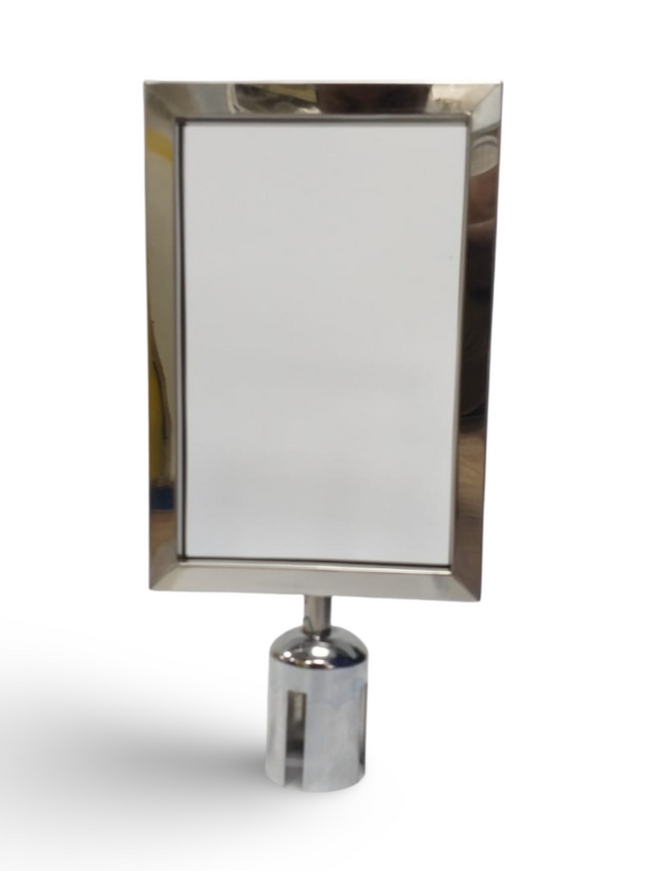 Q Stand Header A4 Vertical silver colour for Retractable Stand - Sign and Display UAE
