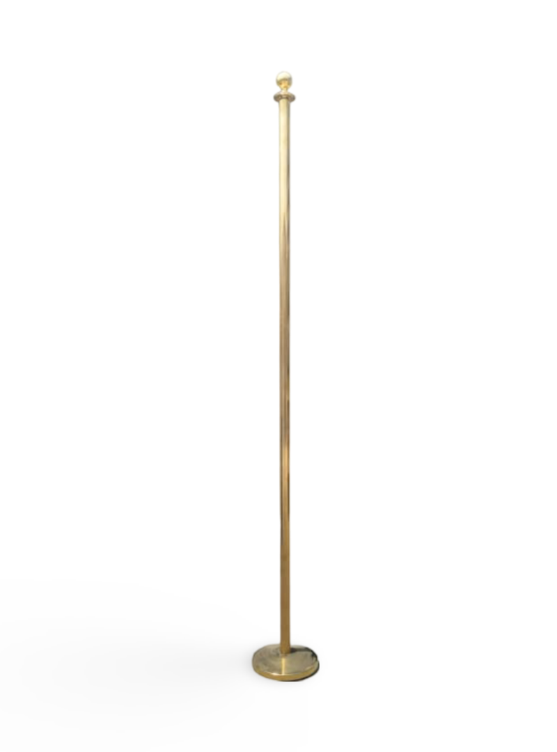 Flags On Pole Rounded 2.50 Mtr Flag Pole - Gold 250cm Round | Sign and Display UAE