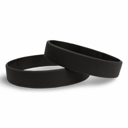 Silicon Wrist Band - Black - Sign and Display UAE