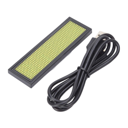 LED Name Badge 77x30x6mm-Yellow - Sign and Display UAE