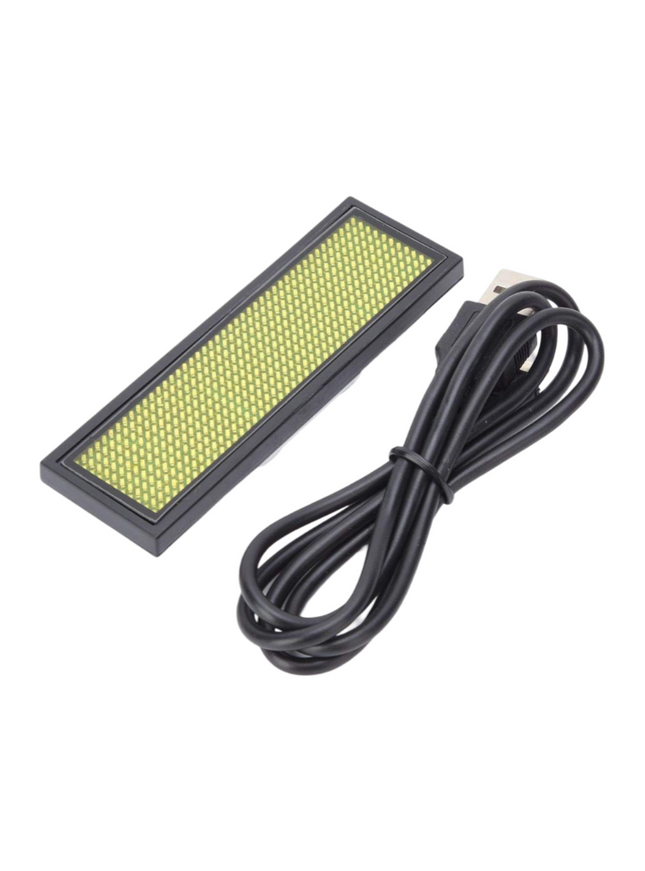 LED Name Badge 77x30x6mm-Yellow - Sign and Display UAE