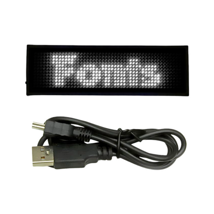 LED Name Badge 77x30x6mm-White - Sign and Display UAE