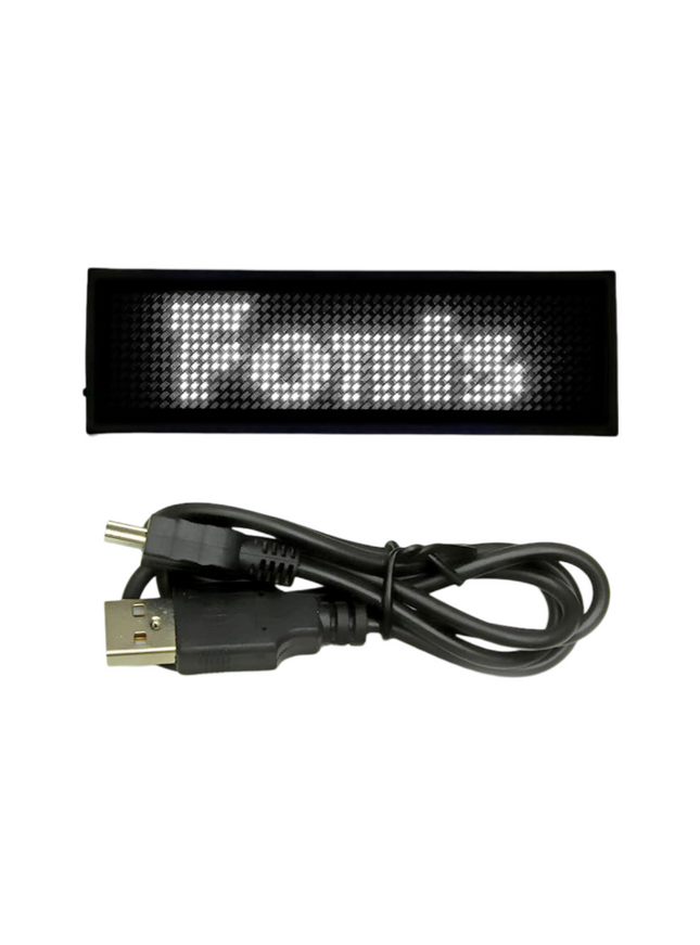 LED Name Badge 77x30x6mm-White - Sign and Display UAE