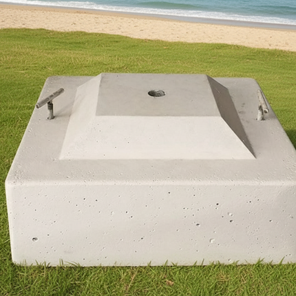 Cement Base / Concrete Base 80 Kg 45x45x20cm height 15+5 2 steps