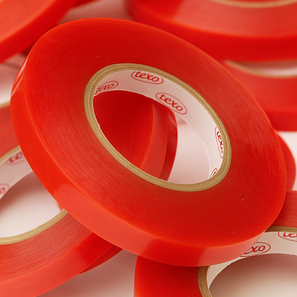 Double Sided Tape 50mm x 50 mtr  -  Texo Red