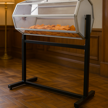 Aluminium Rotating Raffle Drum 100 x 50 cm SDAD