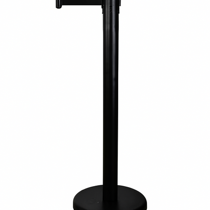 Q Stand - Retractable with BLACK Band - Black post