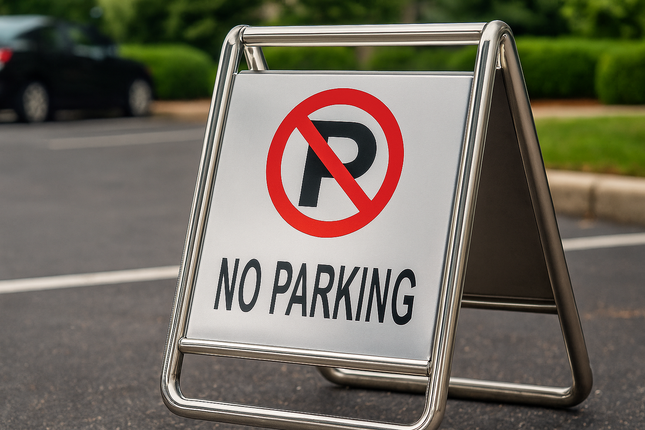 No Parking Steel Sign Board