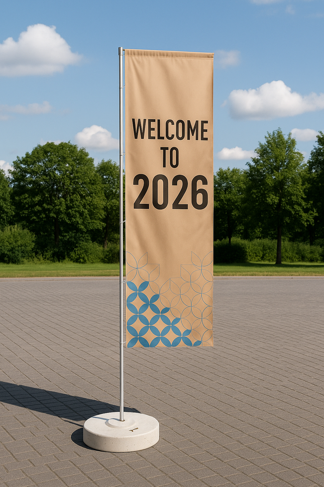 Aluminium Flag pole 30 mm dia 400 x 100 cm for 80 kg base (without flag & Base)