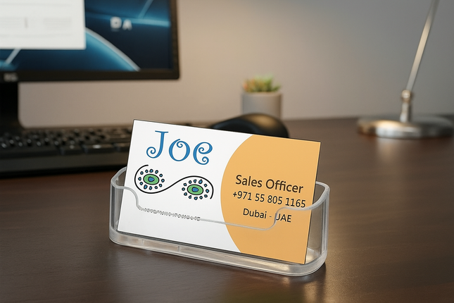 Table Top Name Card Holder Horizontal 9.5x4.5cm  (MLD) 70101/ CS 55 CI