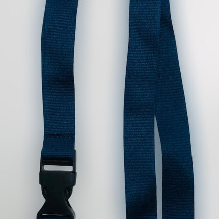 Lanyard 20mm With safety Buckle + Mid buckle & Hook- Navy Blue