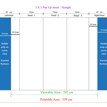 Pop Up Stand 3 x 3 (Canvas Case)- Straight