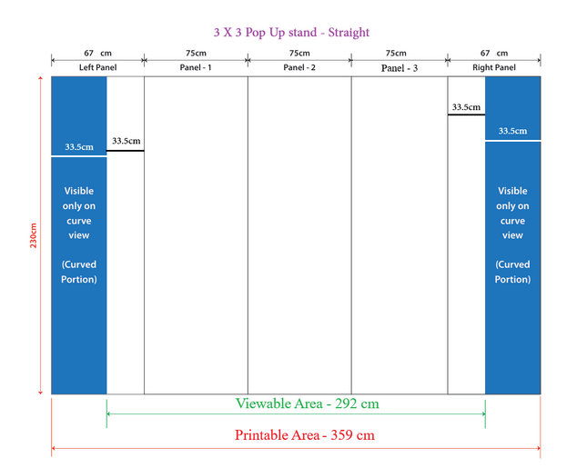 Pop Up Stand 3 x 3 (Canvas Case)- Straight