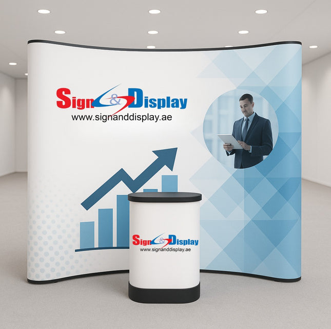 Pop Up Stand 4 x 3 (Hard Case)- Curved