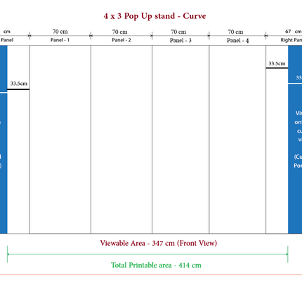 Pop Up Stand 4 x 3 (Canvas Case) - Curved