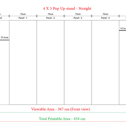Pop Up Stand 4 x 3 (Canvas Case) - Straight