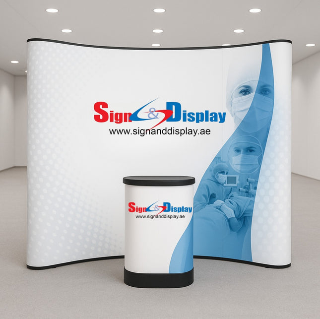 Pop Up Stand 5 x 3 (Hard Case) - Curved