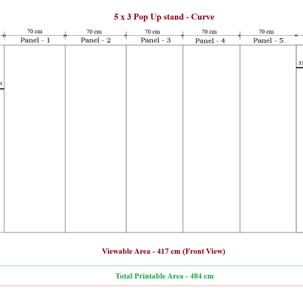 Pop Up Stand 5 x 3 (Hard Case) - Curved