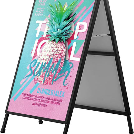 A Board - Black Metal Size 60x90cm Top Insert OUTDOOR & INDOOR 5kg double side - Sign and Display UAE