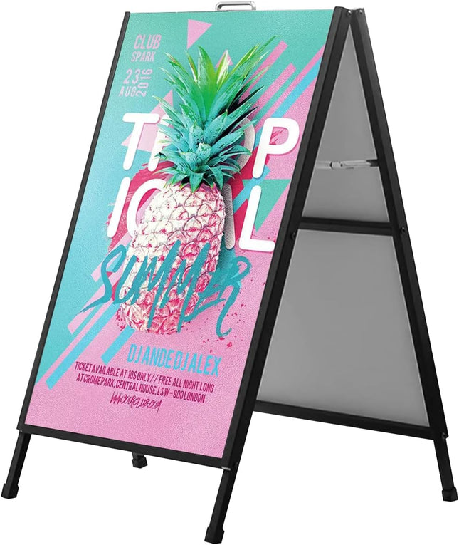 A Board - Black Metal Size 60x90cm Top Insert OUTDOOR & INDOOR 5kg double side - Sign and Display UAE