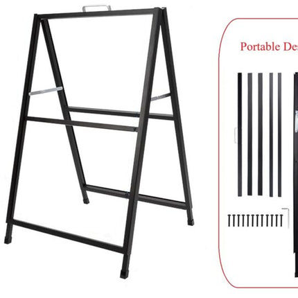 A Board - Black Metal Size 60x90cm Top Insert OUTDOOR & INDOOR 5kg double side