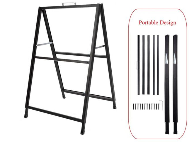 A Board - Black Metal Size 60x90cm Top Insert OUTDOOR & INDOOR 5kg double side
