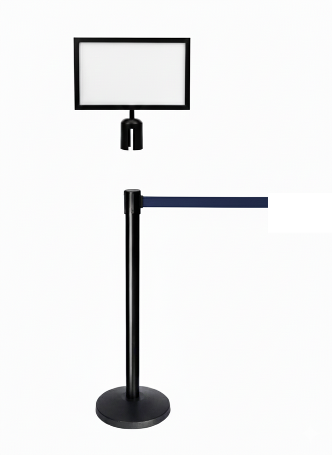 Q Stand Header  A3 Horizontal Black colour for Retractable Stand (Header only)