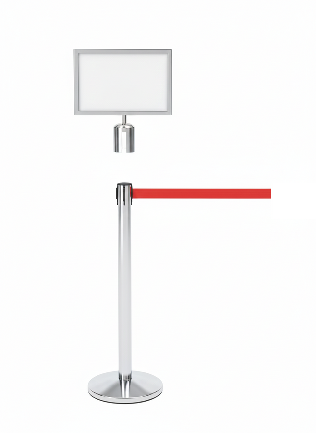 Q Stand Header  A3 Horizontal silver colour for Retractable Stand (Header only)