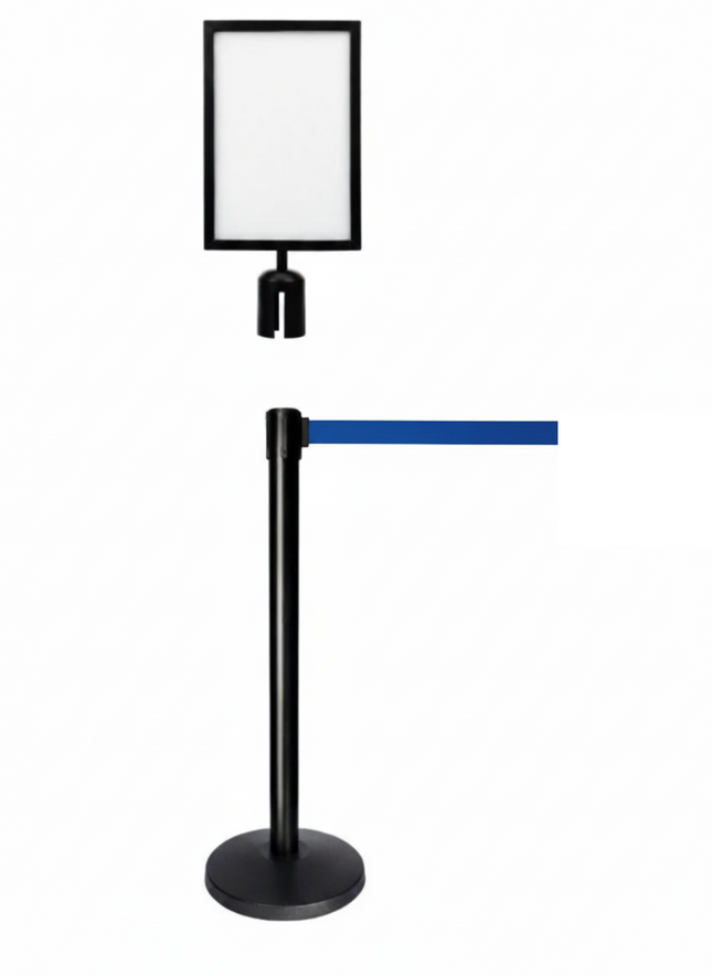 Q Stand Header  A3 Vertical Black colour for Retractable Stand (Header only)