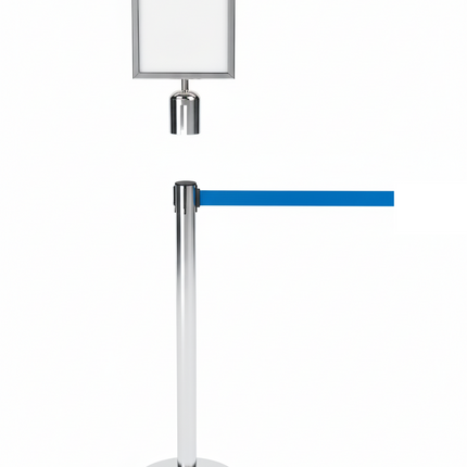 Q Stand Header  A3 Vertical  for Retractable Stand Silver (Header only)
