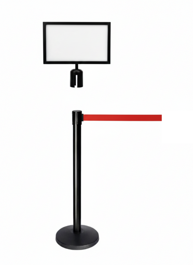 Q Stand Header  A4 Horizontal Black colour for Retractable Stand (Header only)