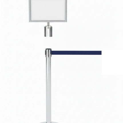Q Stand Header  A4 Horizontal silver colour for Retractable Stand (Header only)