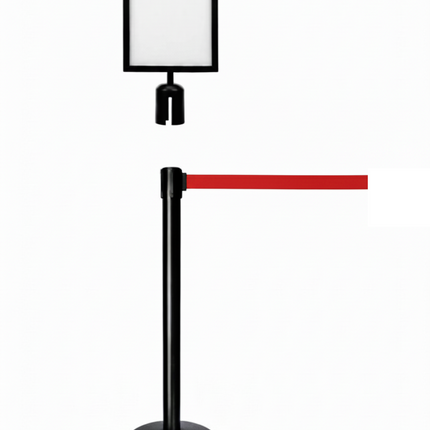 Q Stand Header  A4 Vertical Black colour for Retractable Stand (Only Header)
