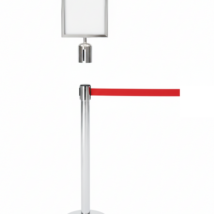 Q Stand Header A4 Vertical silver colour for Retractable Stand (Header only)
