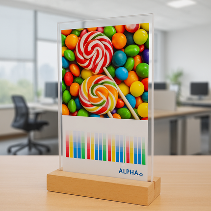 Acrylic Leaflet Holder A5 - WoodenÂ BaseÂ -Â SDAD