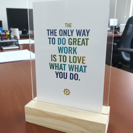 Acrylic Leaflet Holder A4 - Wooden Base