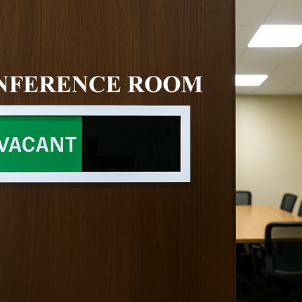 Acryllic Vaccant-Occupied Sign 25x8cm Door Name Holder Sliding