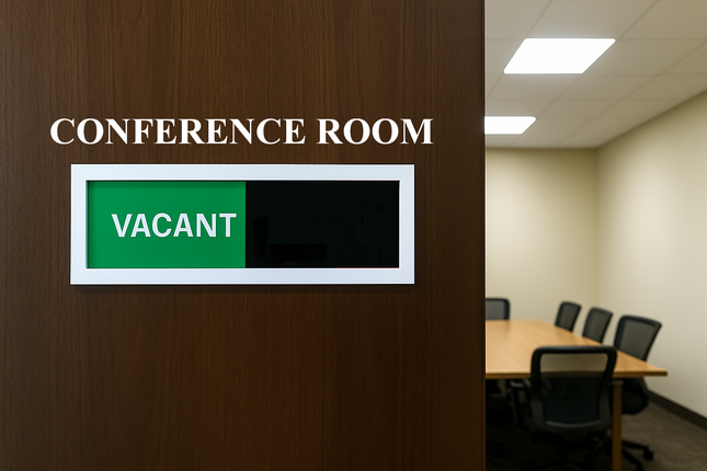 Acryllic Vaccant-Occupied Sign 25x8cm Door Name Holder Sliding