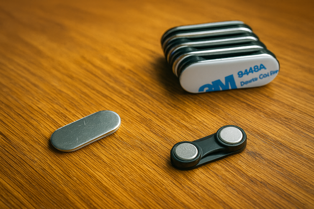 Badge Magnet - Black Oval ( 32mmx13mm)