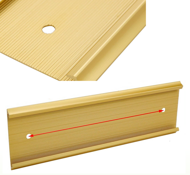 Door name holder Gold Matt Size 3" x 12" (8cms x 30cms) NEW with lines - Sign and Display UAE