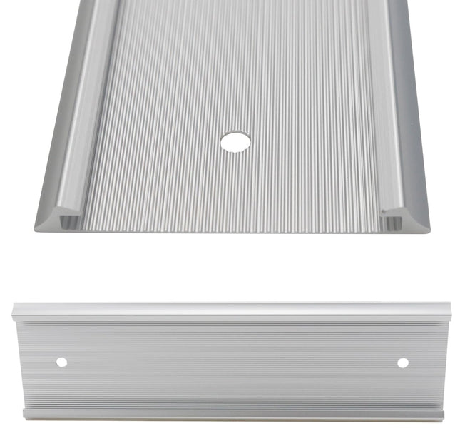 Door name holder Silver Matt Size 3" x 12" (8cms x 30cms) NEW with lines - Sign and Display UAE