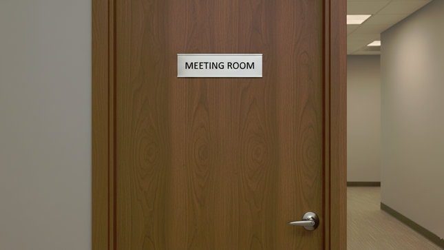 Door name holder Chrome - Frame Size 4" x 12" (10cms x 30cms), Graphic Size : 9.5x30cm