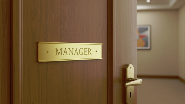 Door name holder Gold - Size 2" x 8" (5cms x 20cms)