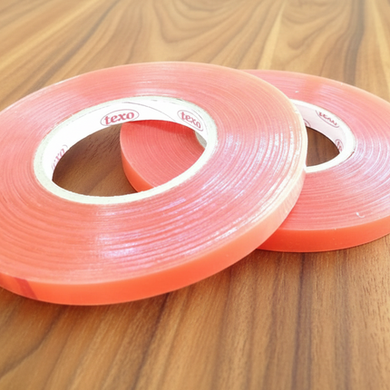Double Sided Tape 12mm x 50 mtr  -  Texo Red