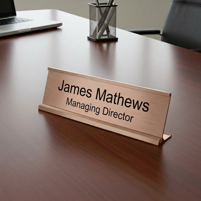Table Name Holder - Rose Gold Size 2" x 10" (5cms x 25cms)
