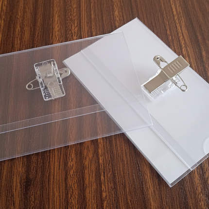 PVC Pouch (H) with Crocodile Clip  & Safety Pin ( 5.5*8.8 cm)