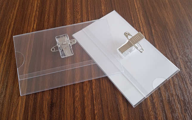 PVC Pouch (H) with Crocodile Clip  & Safety Pin ( 5.5*8.8 cm)