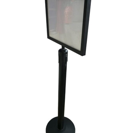 Q Stand Header  A4 Horizontal Black colour for Retractable Stand