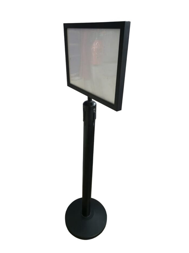 Q Stand Header  A4 Horizontal Black colour for Retractable Stand