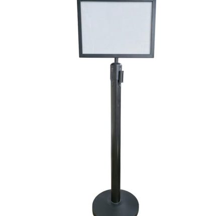 Q Stand Header  A3 Horizontal Black colour for Retractable Stand
